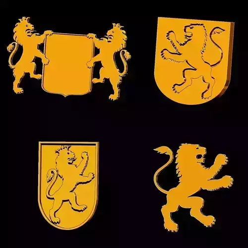 Heraldry Pack Lions for jewelry