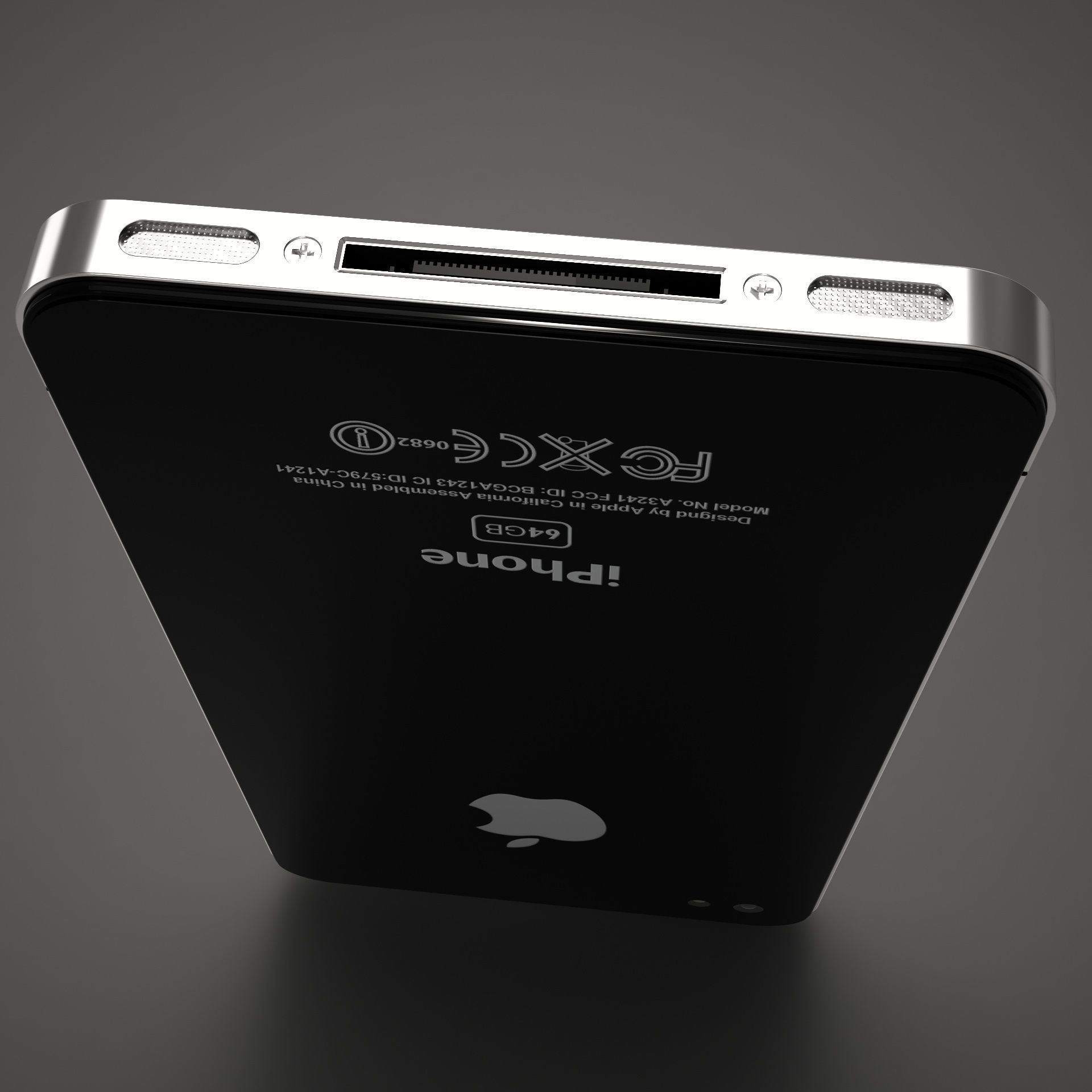 High Def Iphone 4G Black AND White 3D model_9
