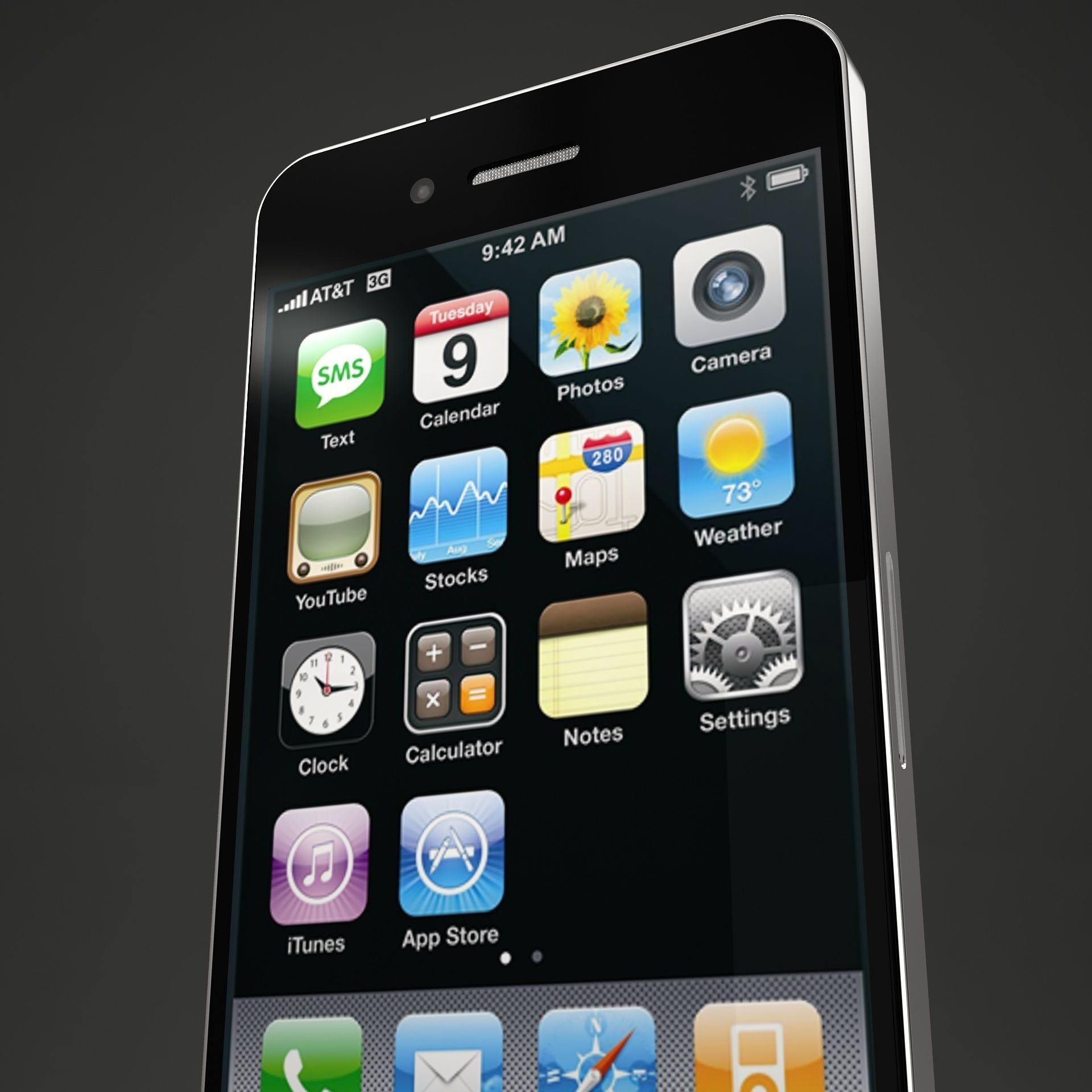 High Def Iphone 4G Black AND White 3D model_8
