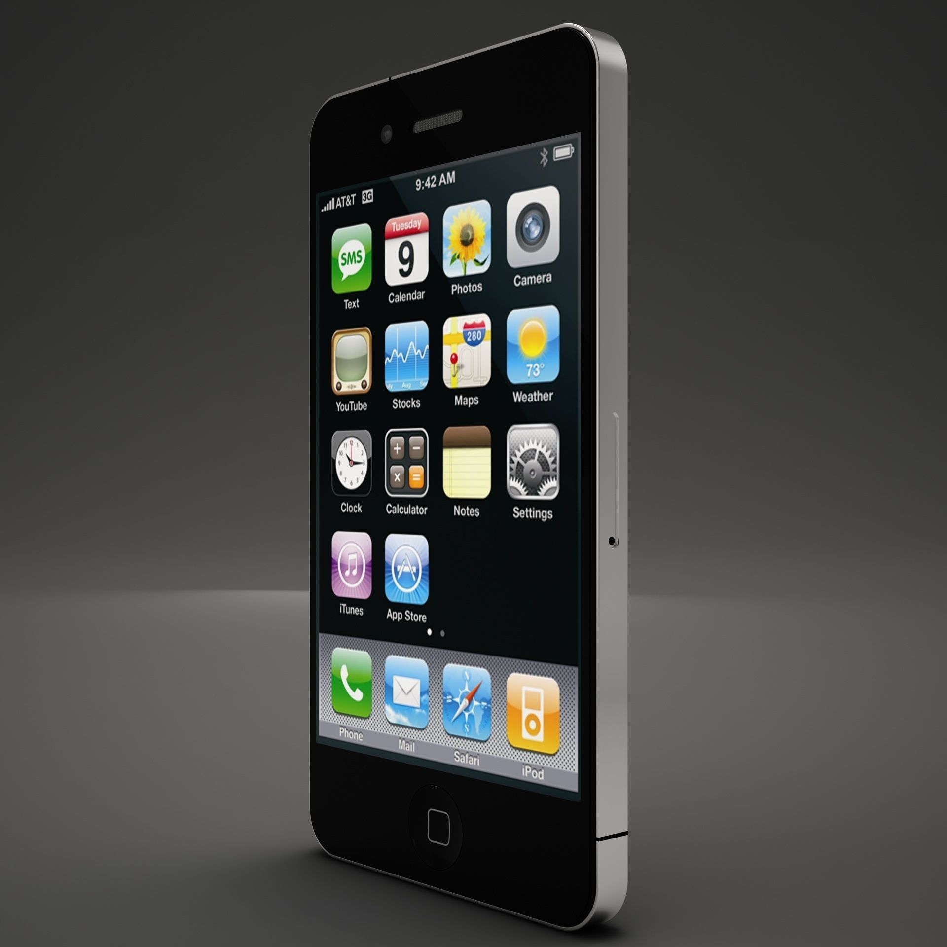 High Def Iphone 4G Black AND White 3D model_2
