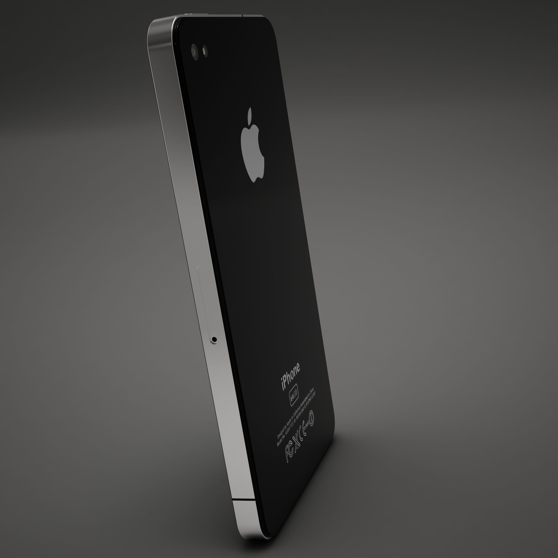 High Def Iphone 4G Black AND White 3D model_6