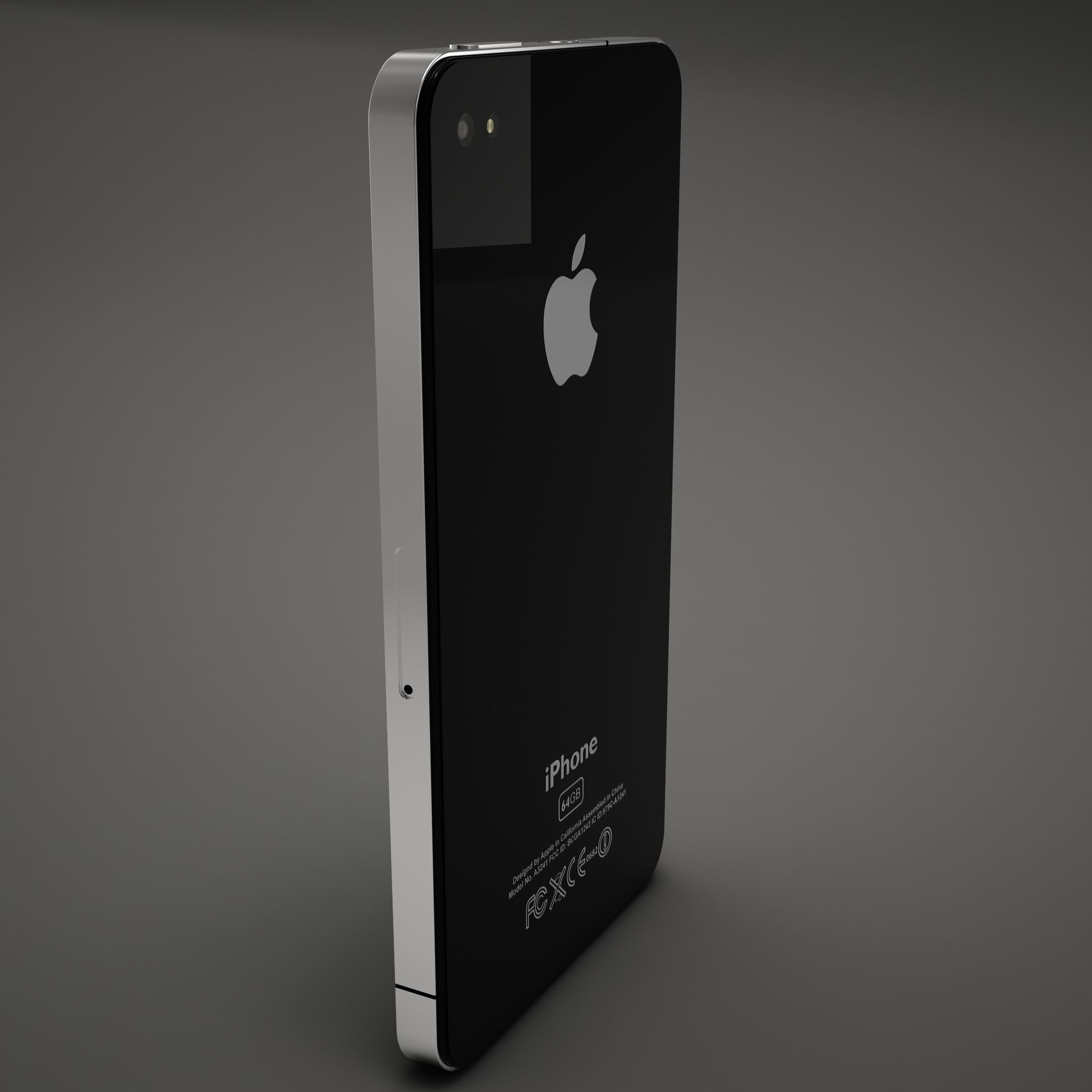 High Def Iphone 4G Black AND White 3D model_4