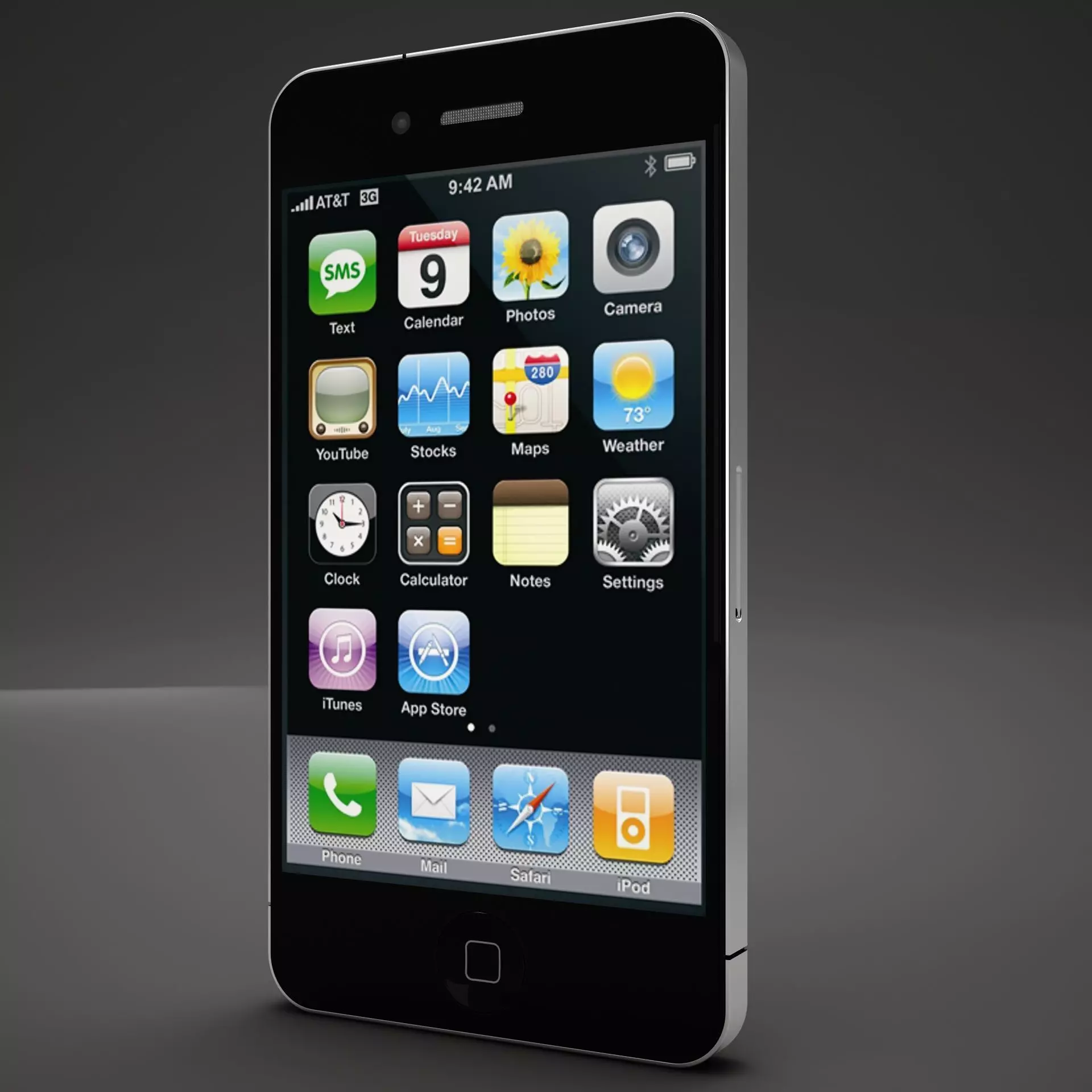 High Def Iphone 4G Black AND White 3D model_0