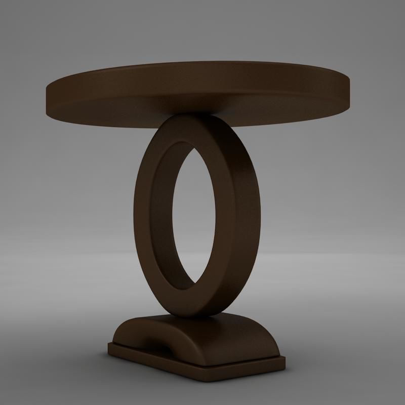 Wood Dining Room Buffet Table Low-poly 3D model_1