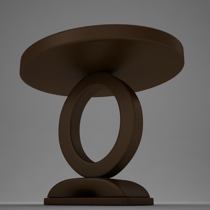 Wood Dining Room Buffet Table Low-poly 3D model_7