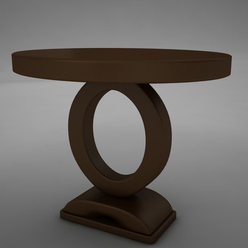 Wood Dining Room Buffet Table Low-poly 3D model_3