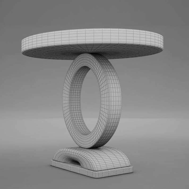 Wood Dining Room Buffet Table Low-poly 3D model_10