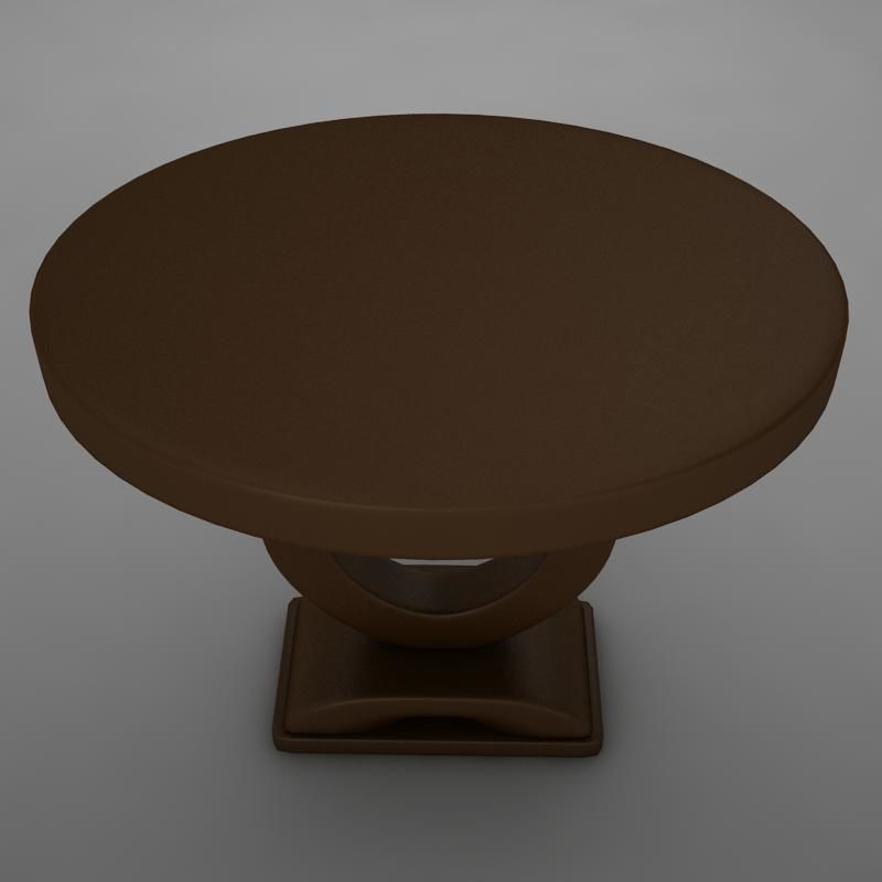 Wood Dining Room Buffet Table Low-poly 3D model_8