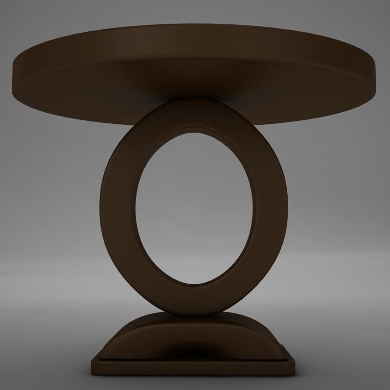 Wood Dining Room Buffet Table Low-poly 3D model_5