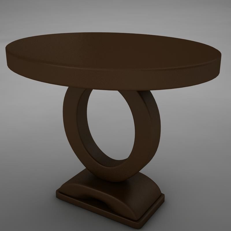 Wood Dining Room Buffet Table Low-poly 3D model_6