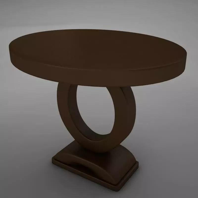 Wood Dining Room Buffet Table Low-poly 3D model_0