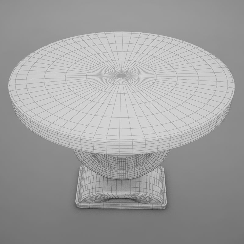 Wood Dining Room Buffet Table Low-poly 3D model_17