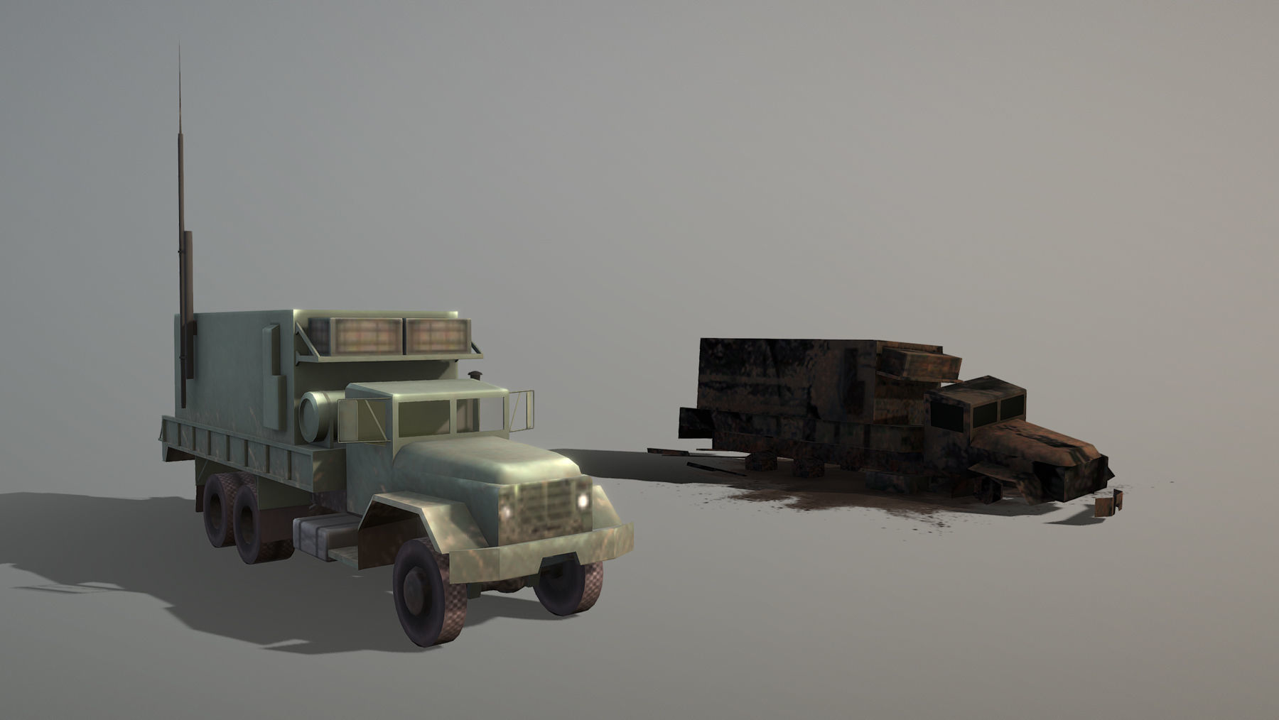 MIM-104 Patriot AN-MSQ-104 Truck Low-poly 3D model_5