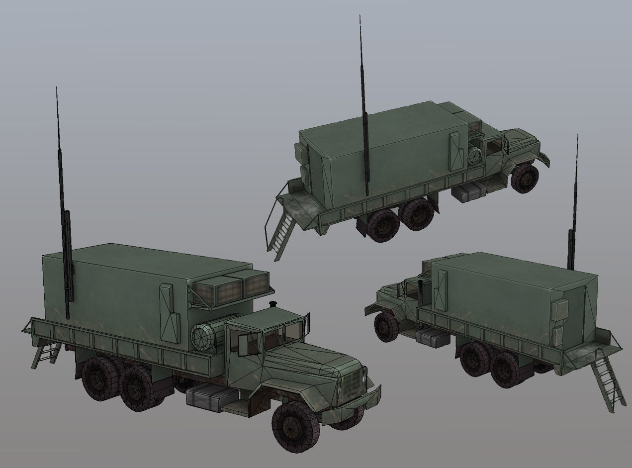 MIM-104 Patriot AN-MSQ-104 Truck Low-poly 3D model_3