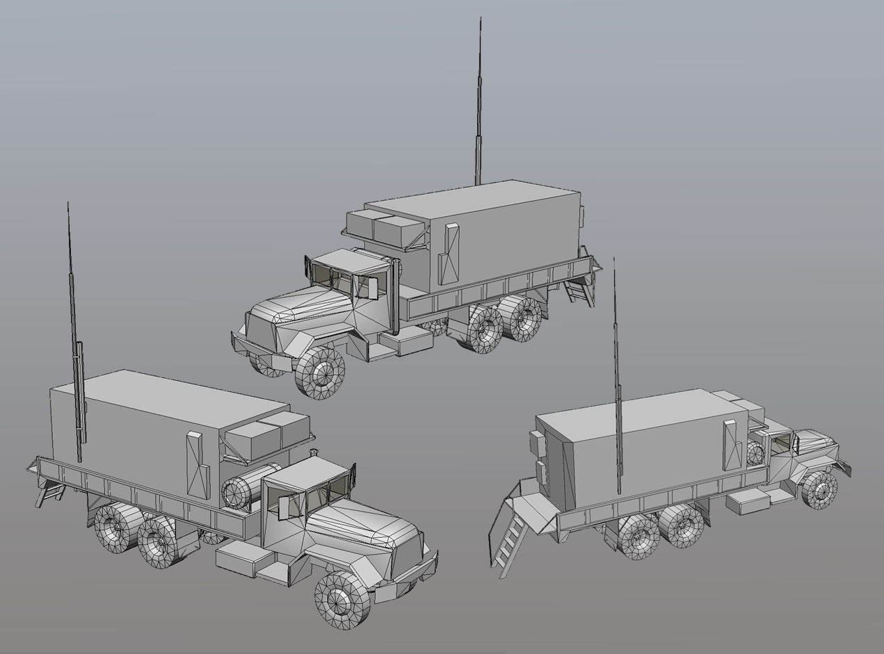 MIM-104 Patriot AN-MSQ-104 Truck Low-poly 3D model_6