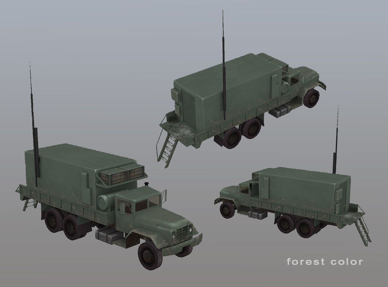 MIM-104 Patriot AN-MSQ-104 Truck Low-poly 3D model_1