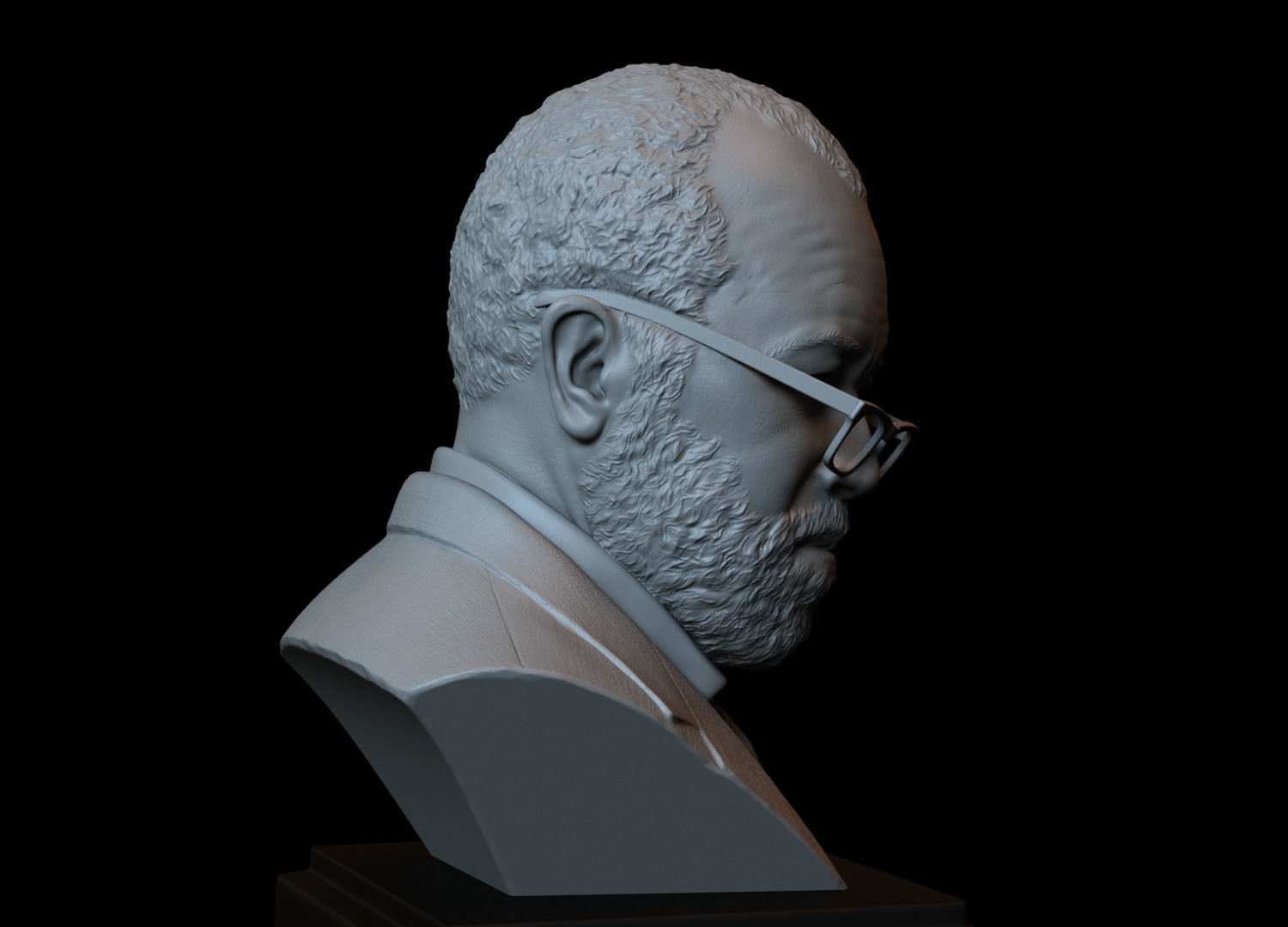 Bernard Lowe -Jeffrey Wright- from Westworld 3d printable bust 3D print model_6