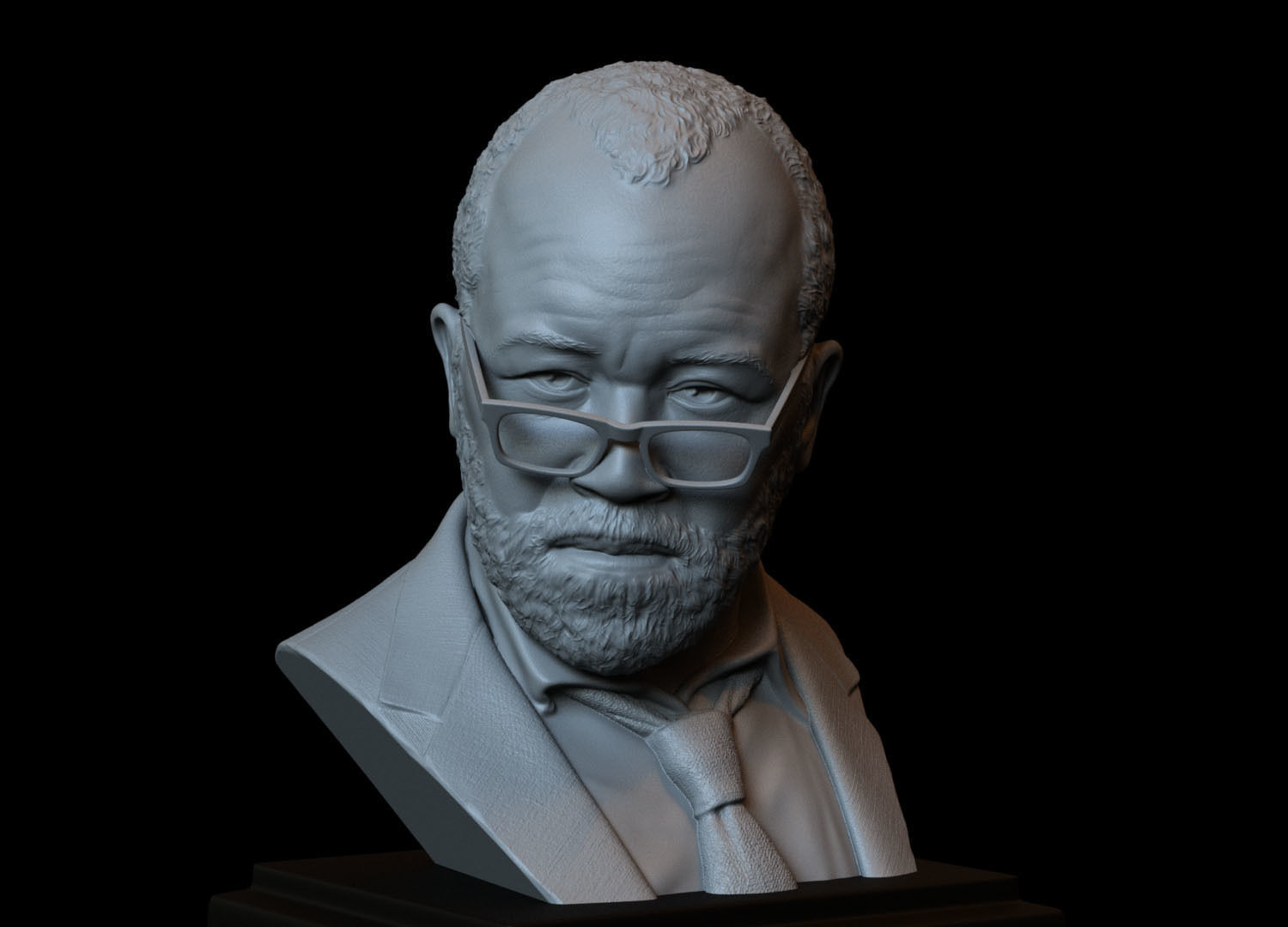 Bernard Lowe -Jeffrey Wright- from Westworld 3d printable bust 3D print model_1