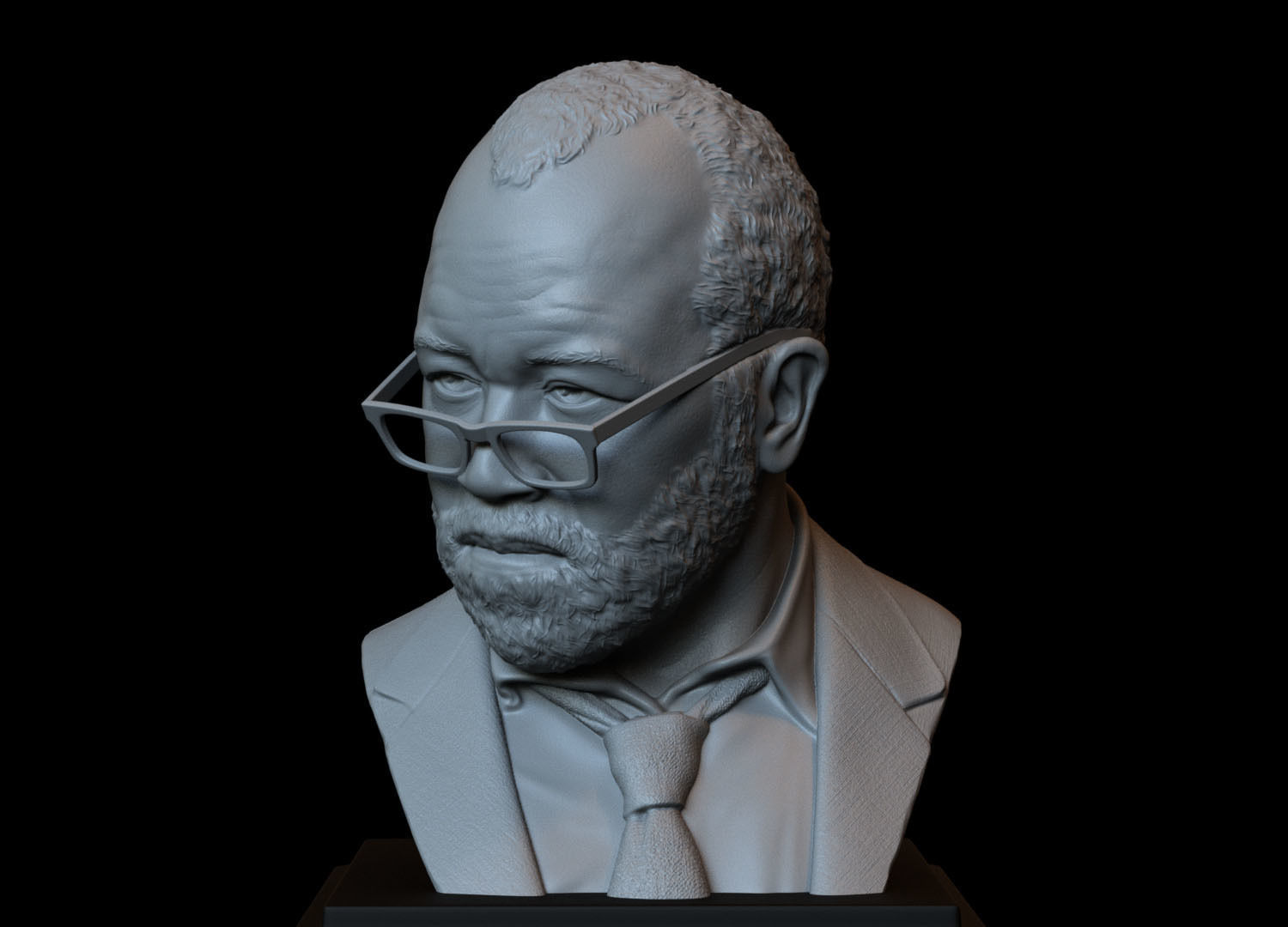 Bernard Lowe -Jeffrey Wright- from Westworld 3d printable bust 3D print model_2