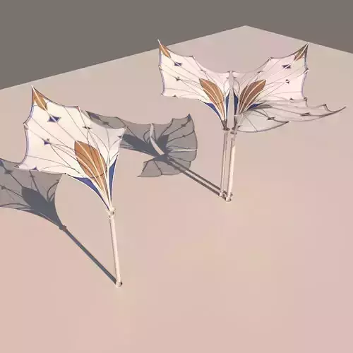 Pavillon shade sails Low-poly 3D model
