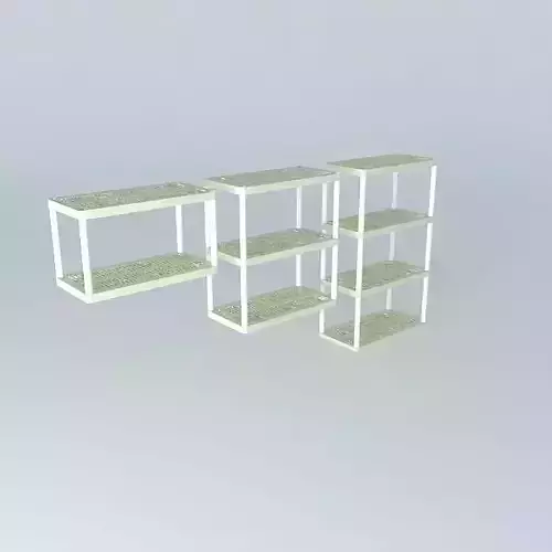 Plastic shelves with holes 3 pack