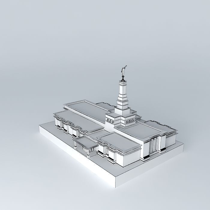 LDS. Temple Reno Nevada Templo Mormon 81st. operating temple. Free 3D model_3