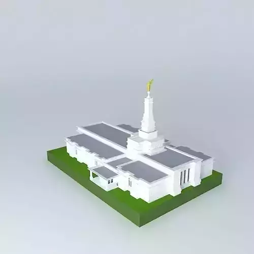 LDS. Temple Reno Nevada Templo Mormon 81st. operating temple. Free 3D model