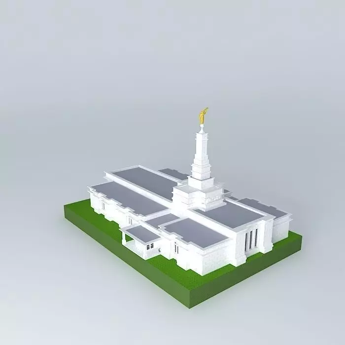 LDS. Temple Reno Nevada Templo Mormon 81st. operating temple. Free 3D model_0