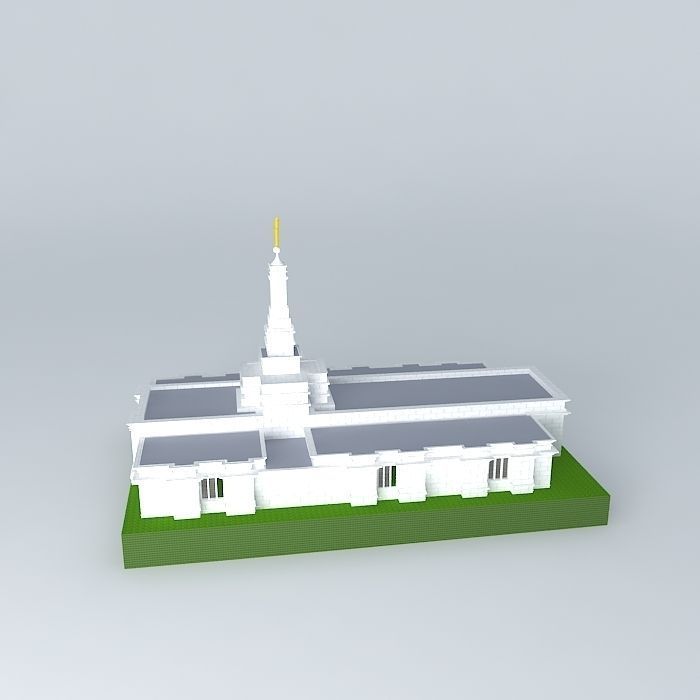 LDS. Temple Reno Nevada Templo Mormon 81st. operating temple. Free 3D model_2