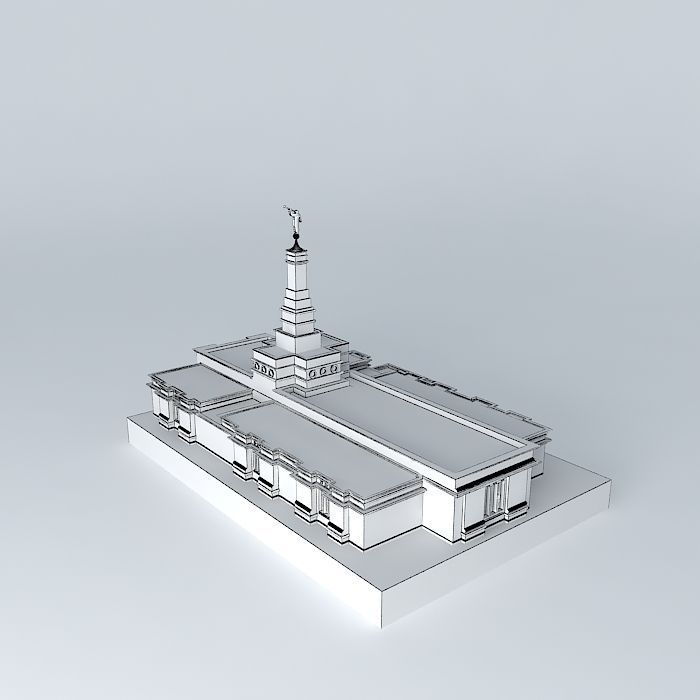 LDS. Temple Reno Nevada Templo Mormon 81st. operating temple. Free 3D model_4
