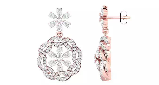 Women earrings 3dm stl render detail 3D print model