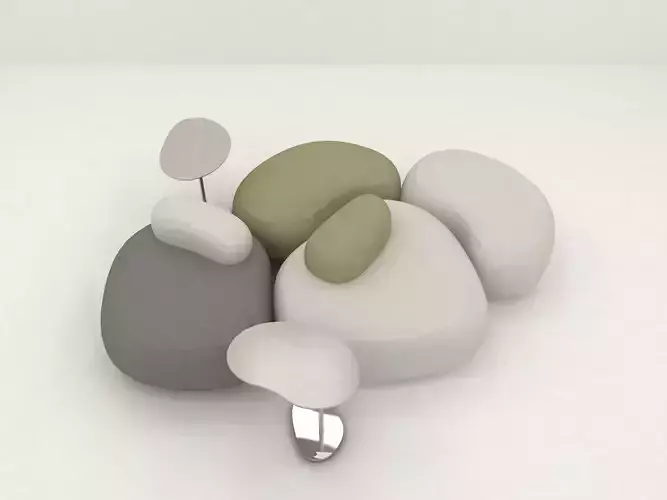 sofa and side table