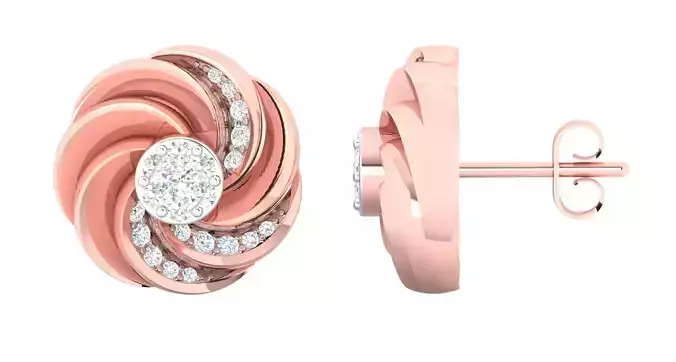 Women earrings 3dm stl render detail 3D print model 3D print model