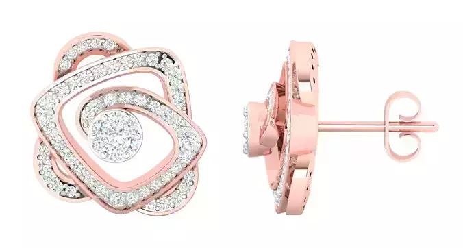 Women earrings 3dm stl render detail 3D print model 3D print model