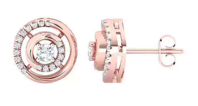 Women earrings 3dm stl render detail 3D print model 3D print model