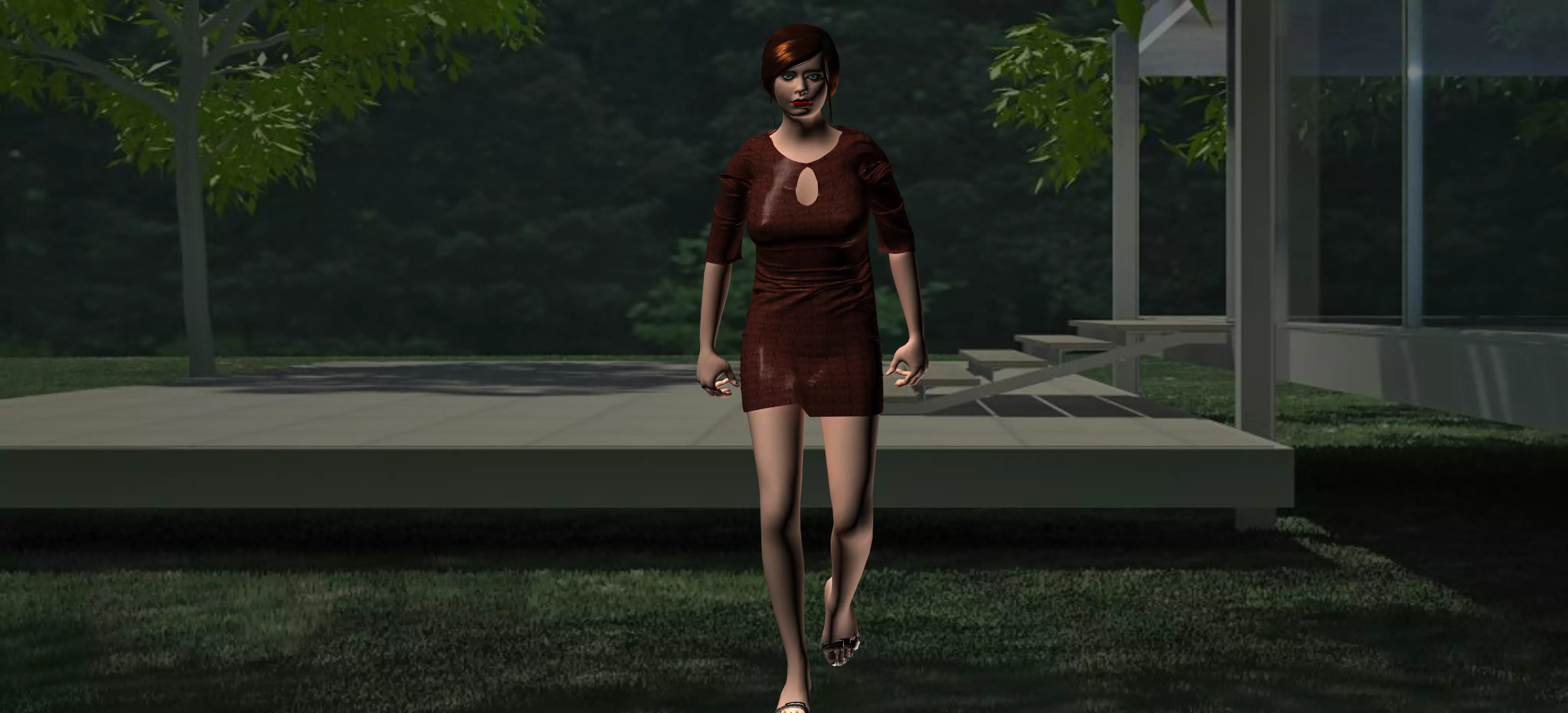 Rigged Female Character Low-poly 3D model
