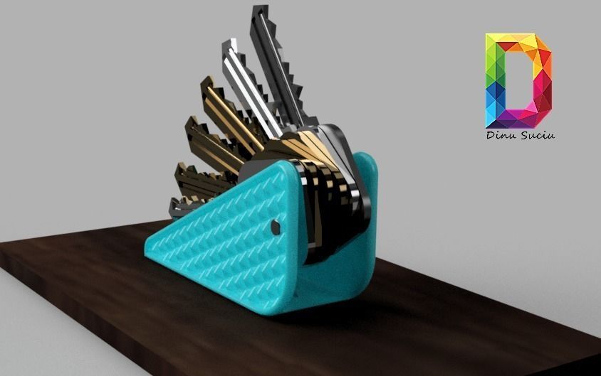 key holder 3D print model_4