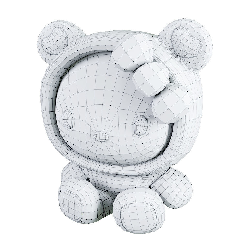Hello Kitty soft toy 3D model_4