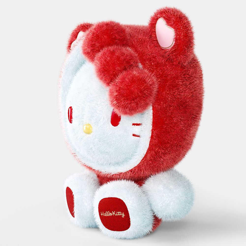 Hello Kitty soft toy 3D model_1