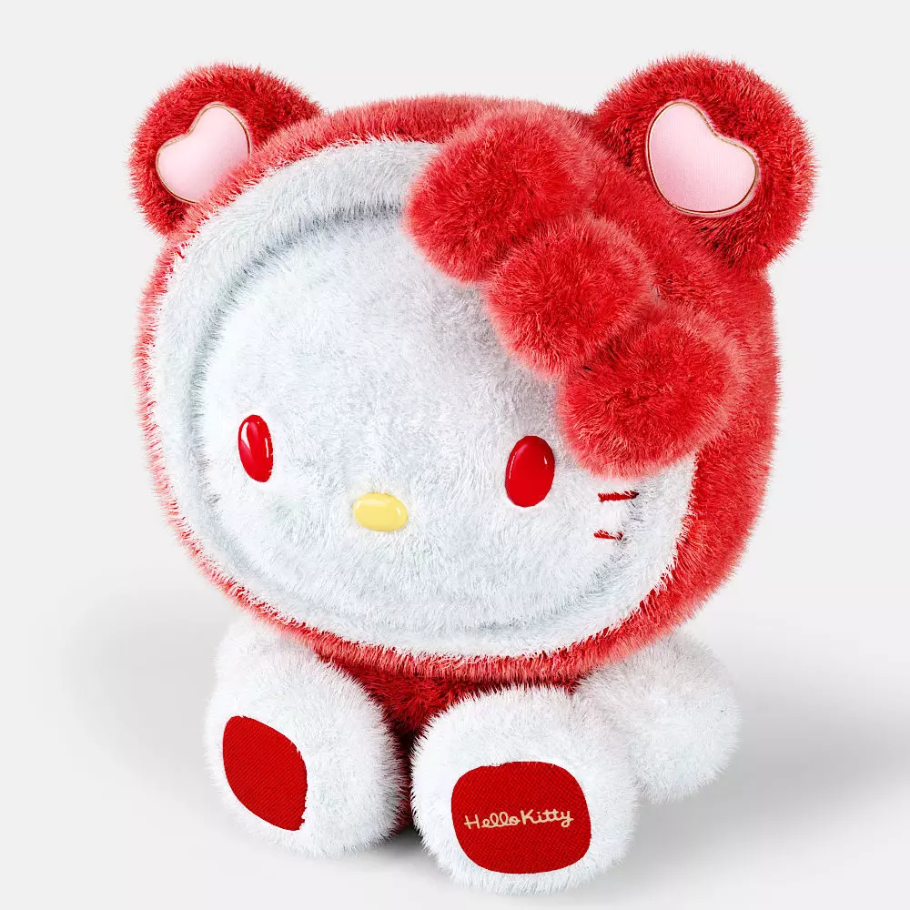 Hello Kitty soft toy 3D model_0