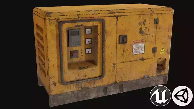 Fusebox old generator Low-poly 3D model