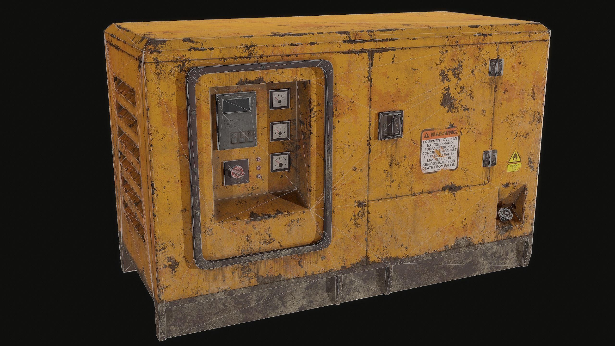 Fusebox old generator Low-poly 3D model_1