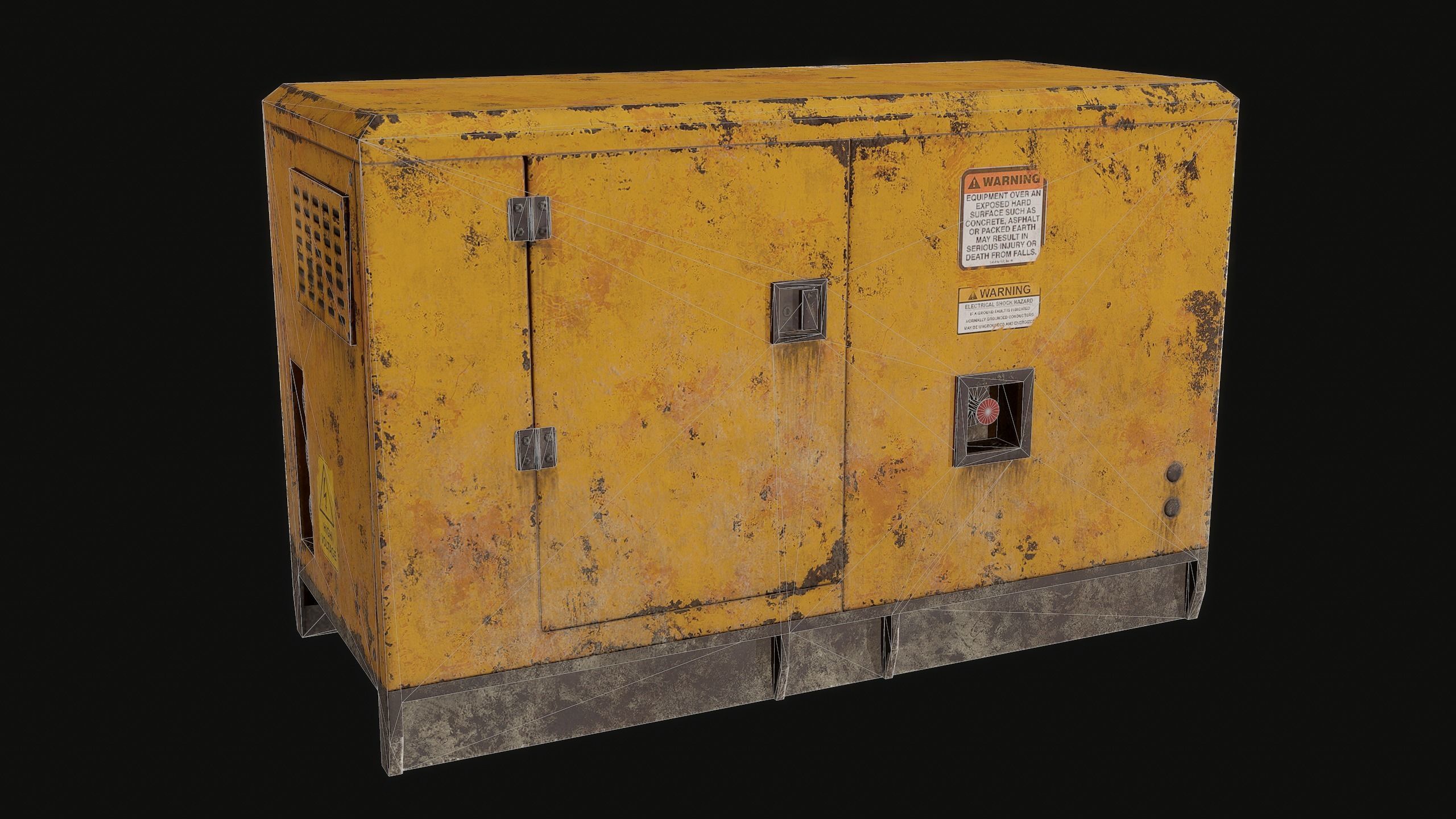 Fusebox old generator Low-poly 3D model_5