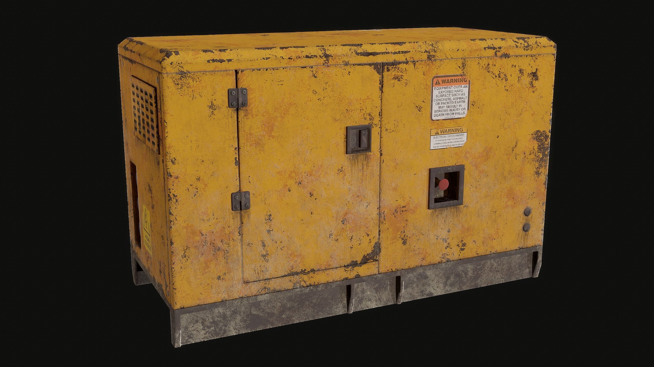 Fusebox old generator Low-poly 3D model_4