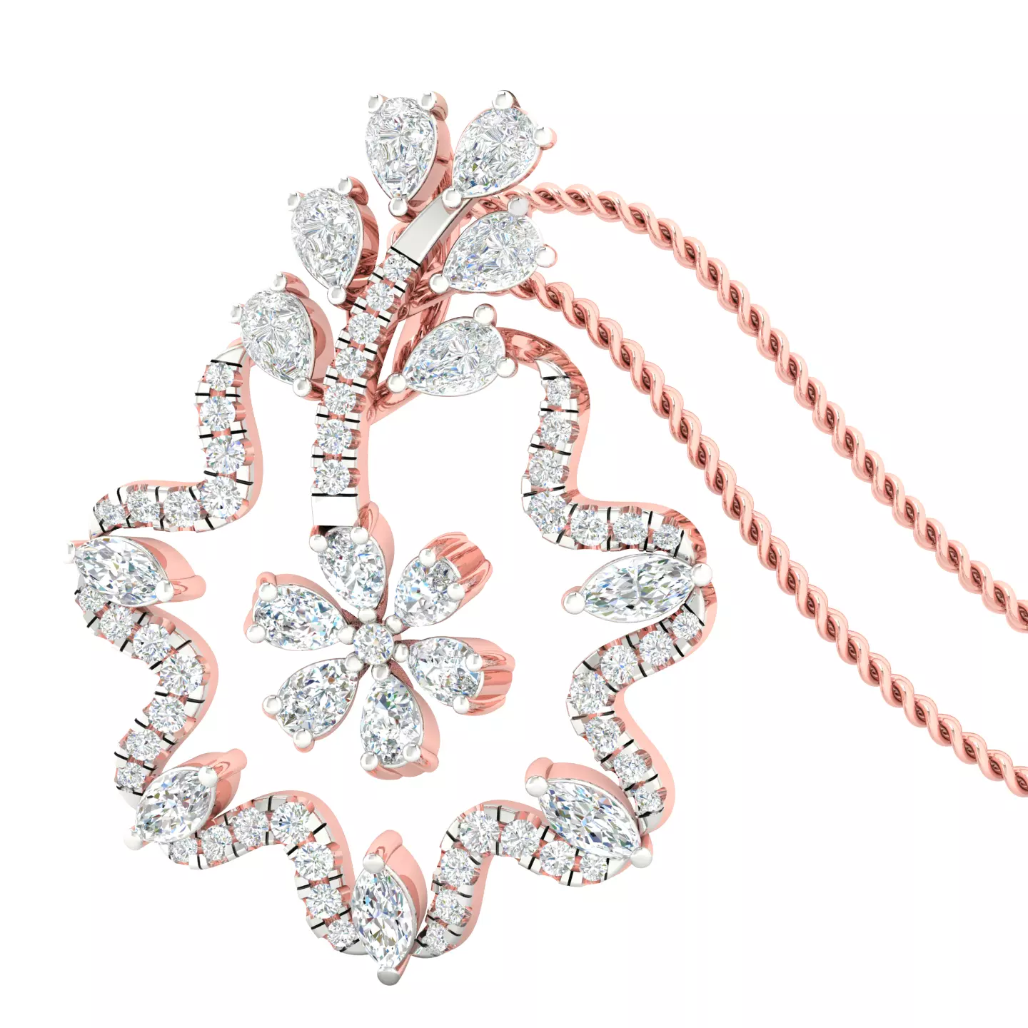 Women pendant earrings 3dm stl render detail 3D print model 3D print model