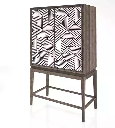 Inlaid drinks cabinet from West Elm