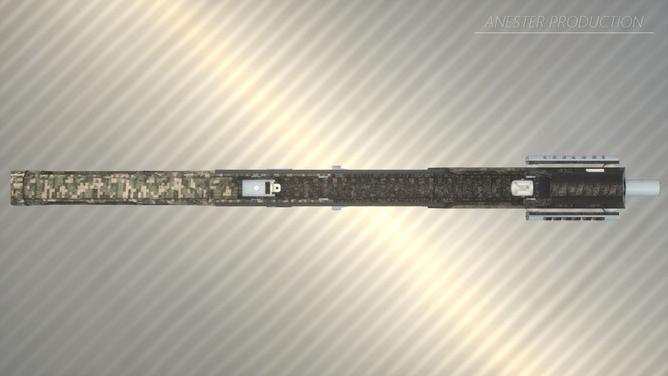 Assault Deutsche Military Rifle G36C GAME-READY Low-poly 3D model_4