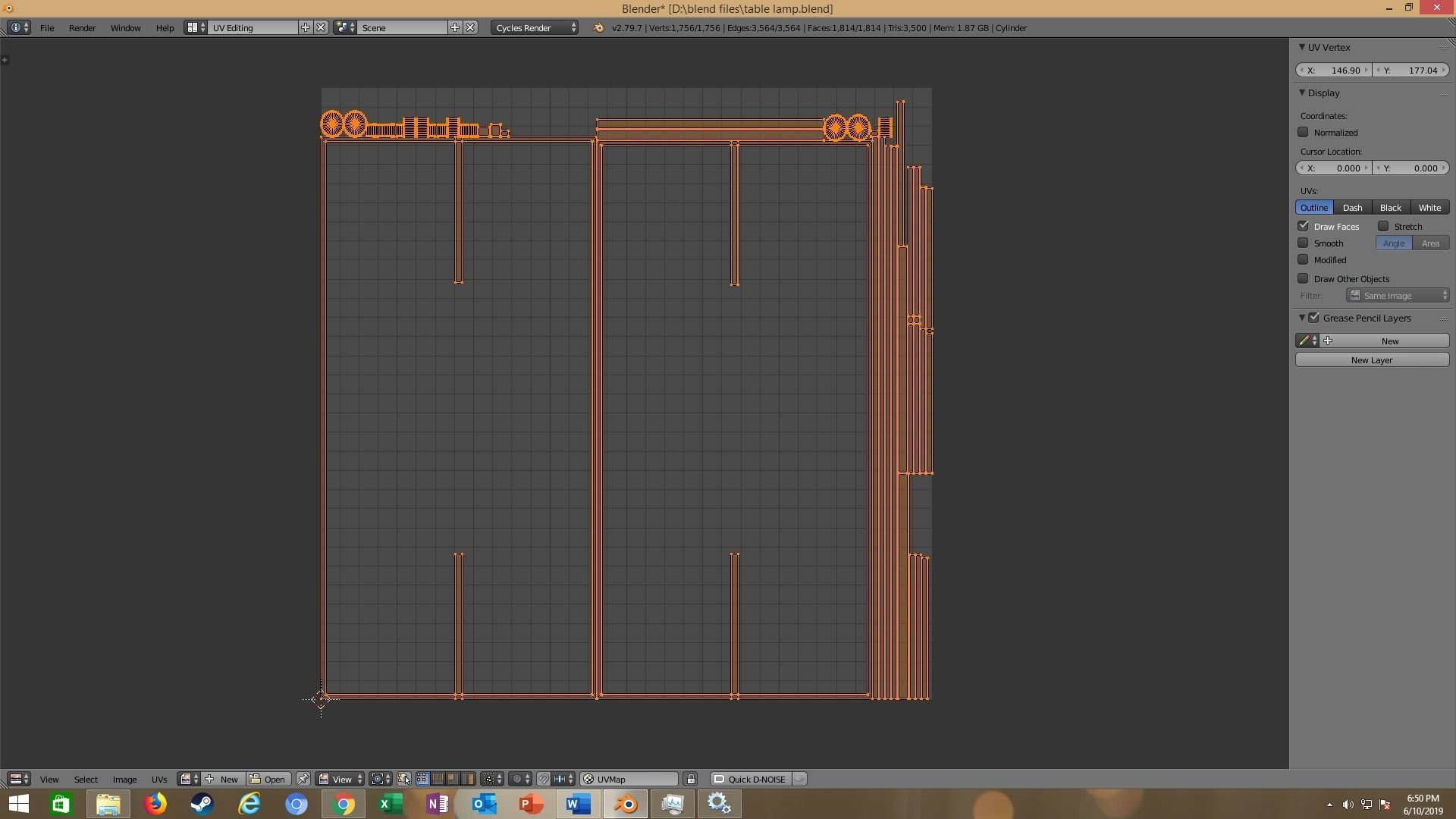 modern table lamp 3D model_36