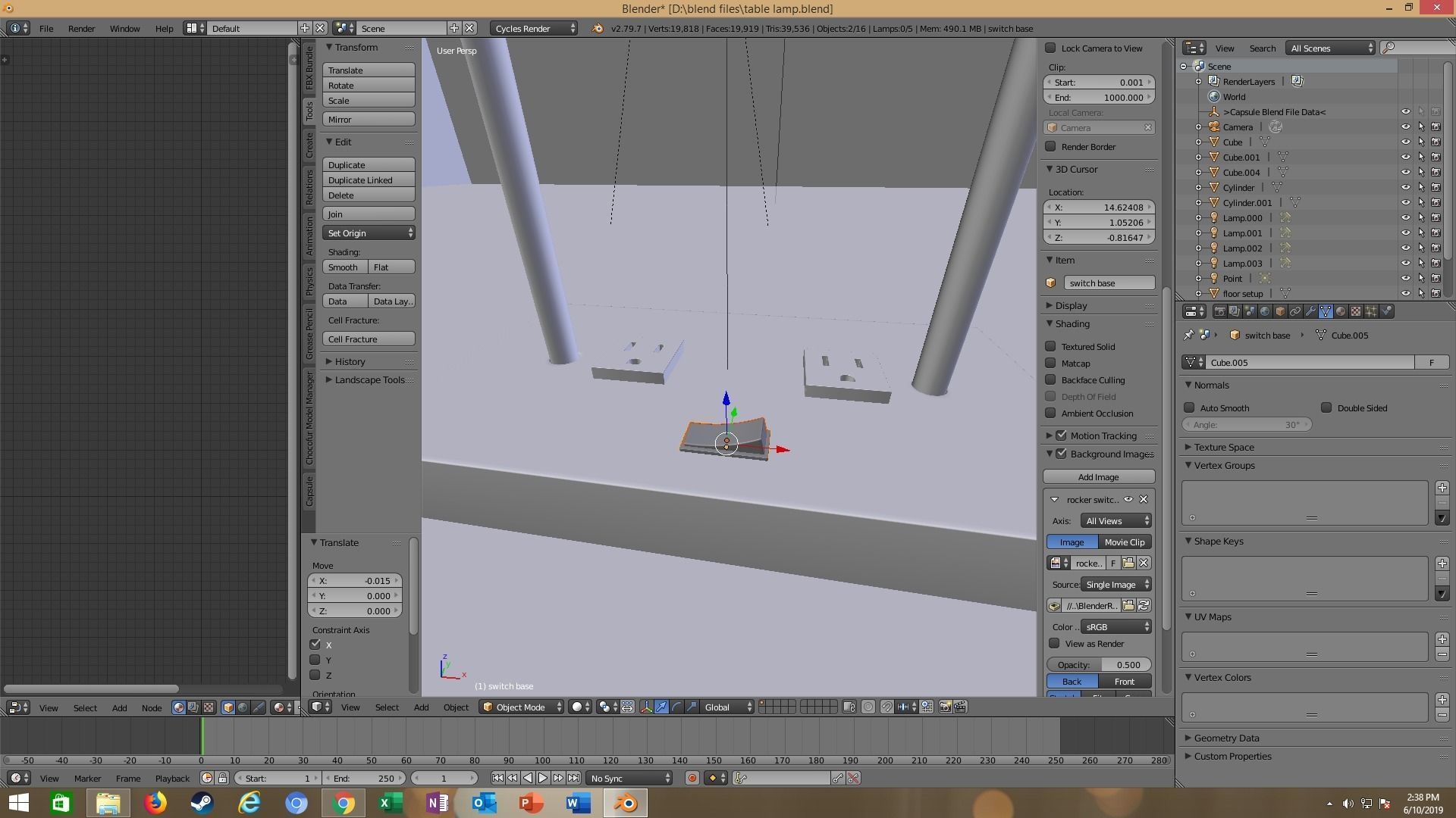 modern table lamp 3D model_62