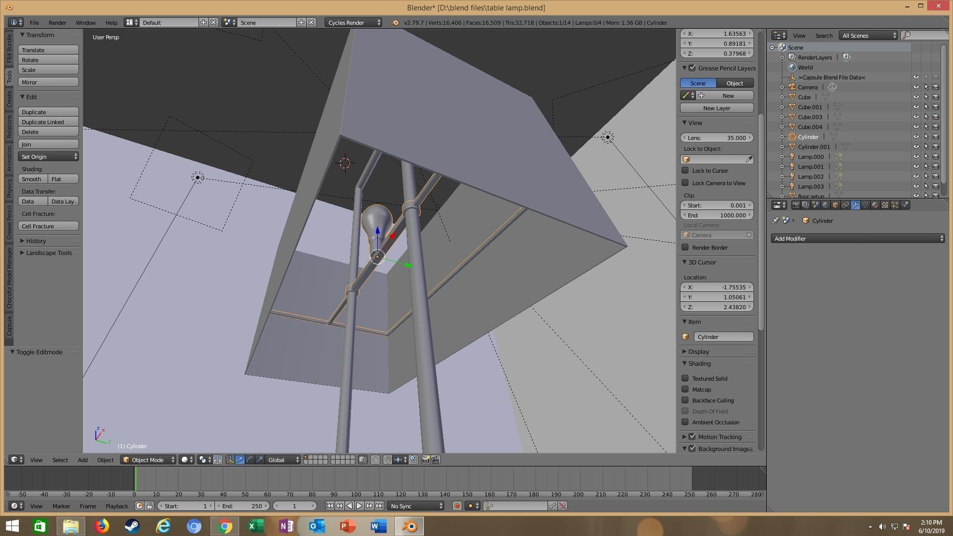 modern table lamp 3D model_58